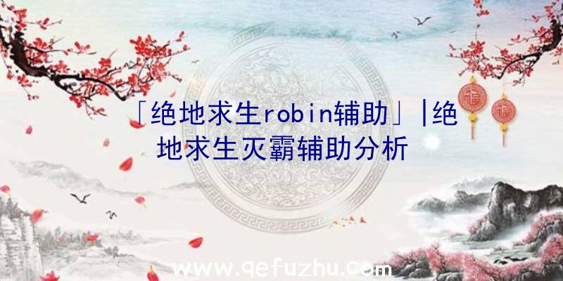 「绝地求生robin辅助」|绝地求生灭霸辅助分析